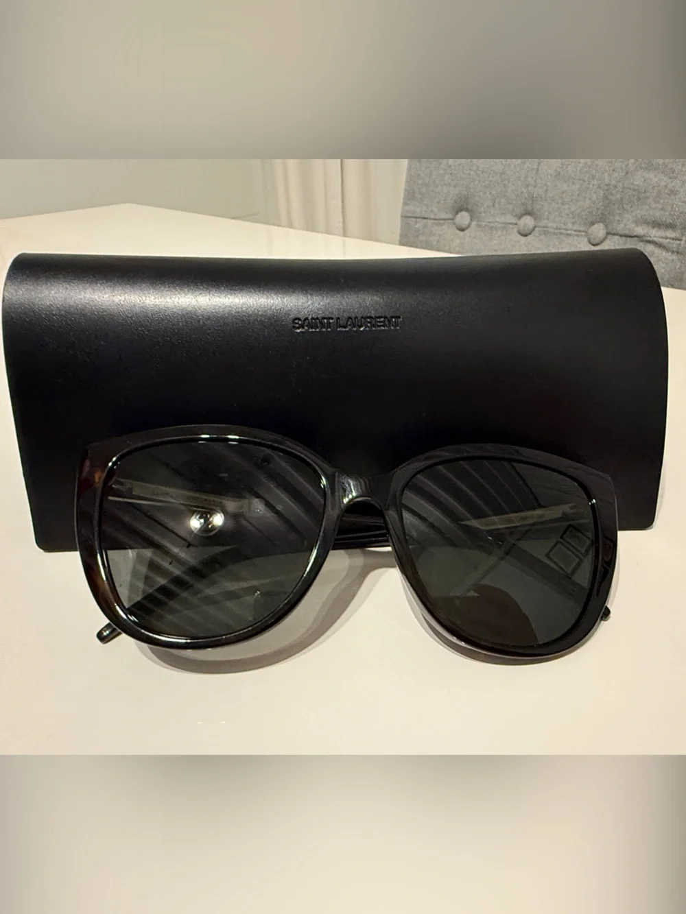 Saint Laurent Women SL-M70 003 Havana Silver Grey
